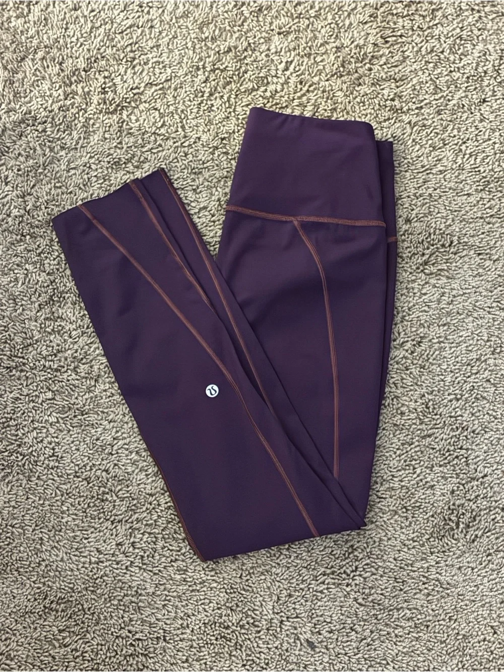 lululemon athletica Magenta Leggings with Rose-Trim Seams